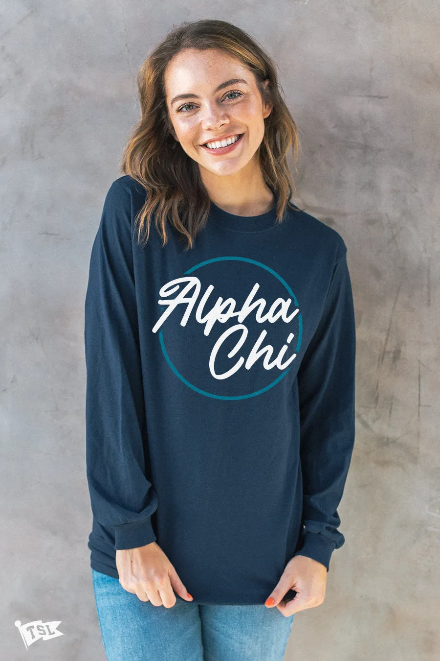 Alpha Chi Omega Stamp Long Sleeve