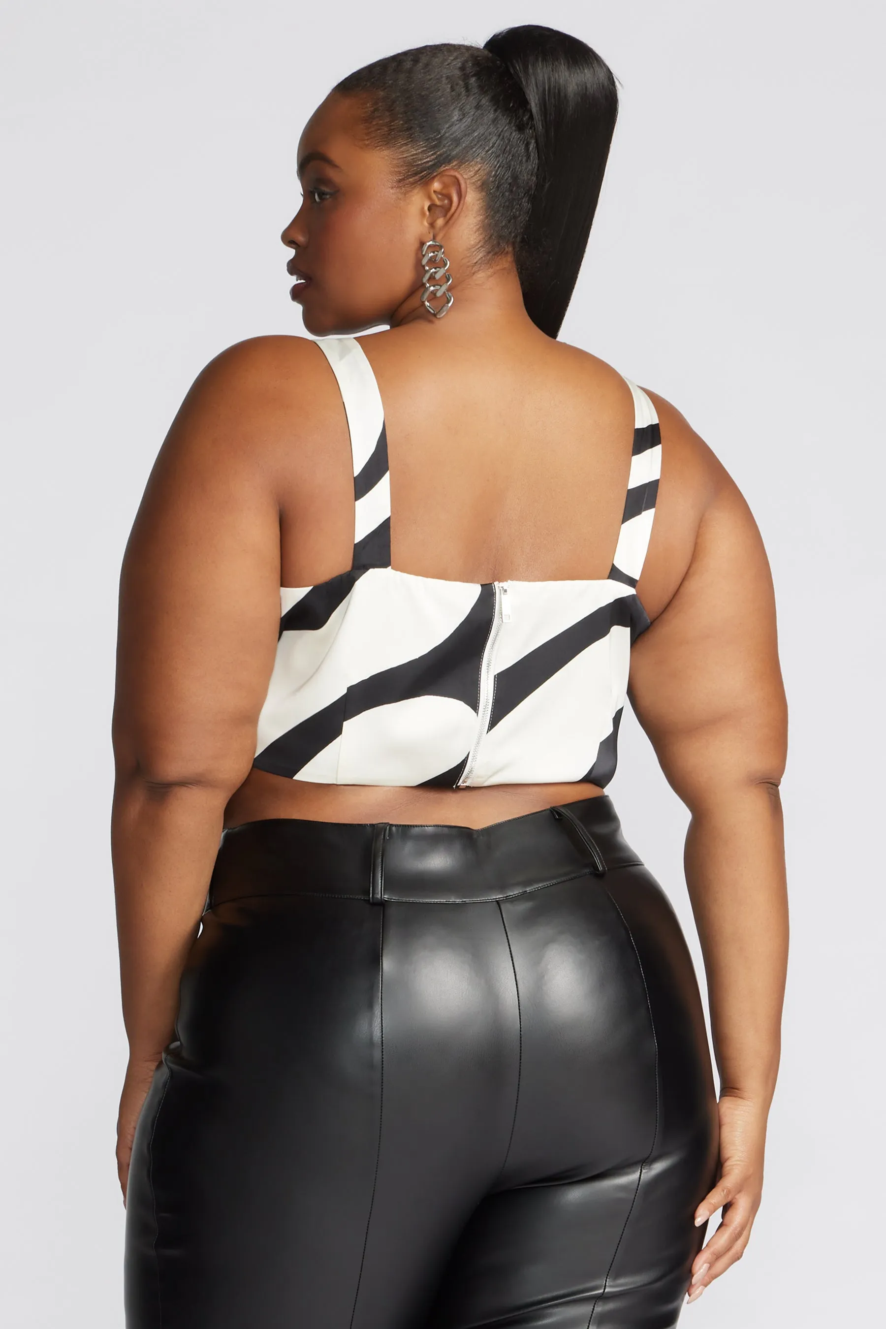 Amandla Abstract Print Crop Top