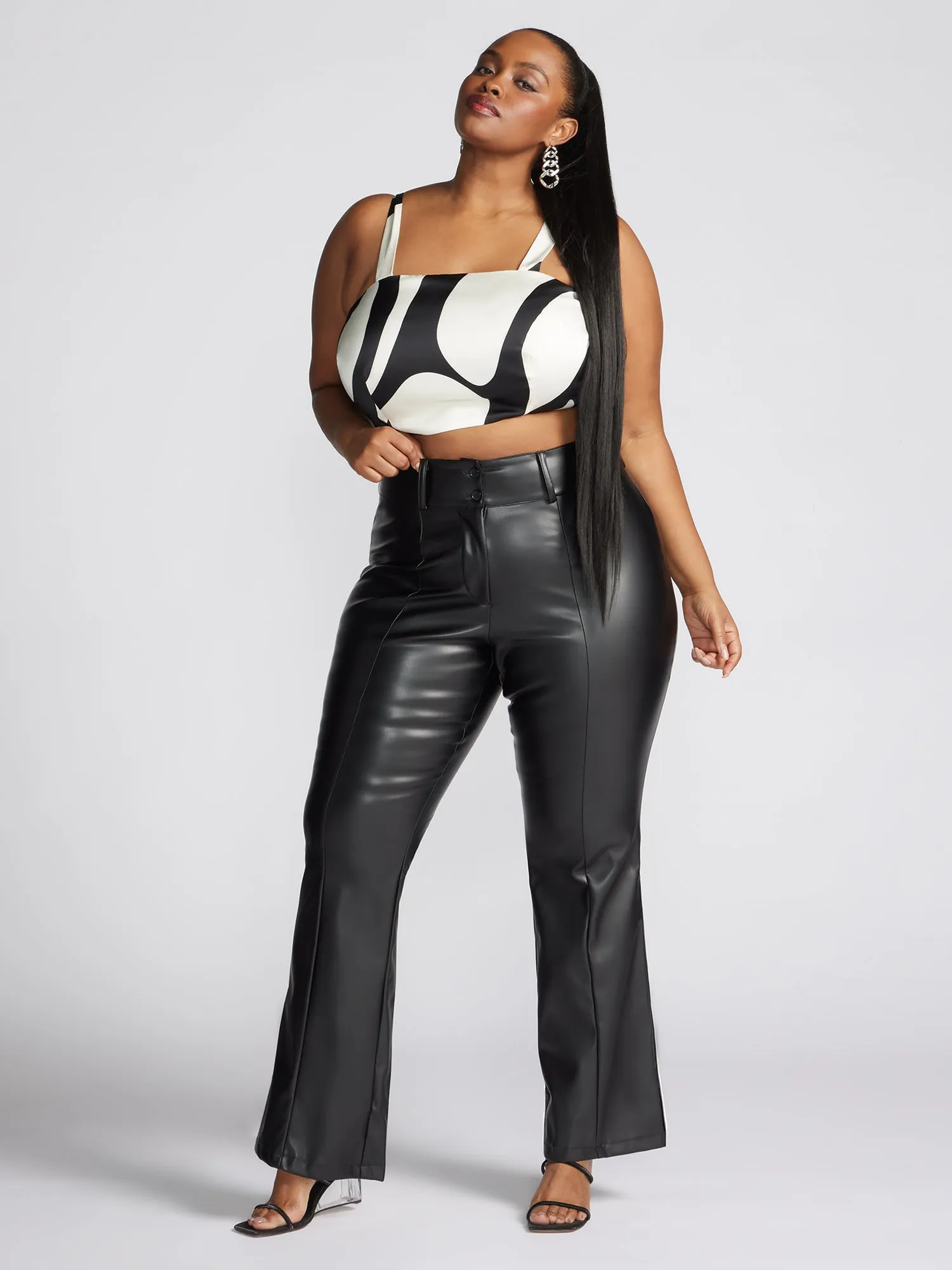 Amandla Abstract Print Crop Top