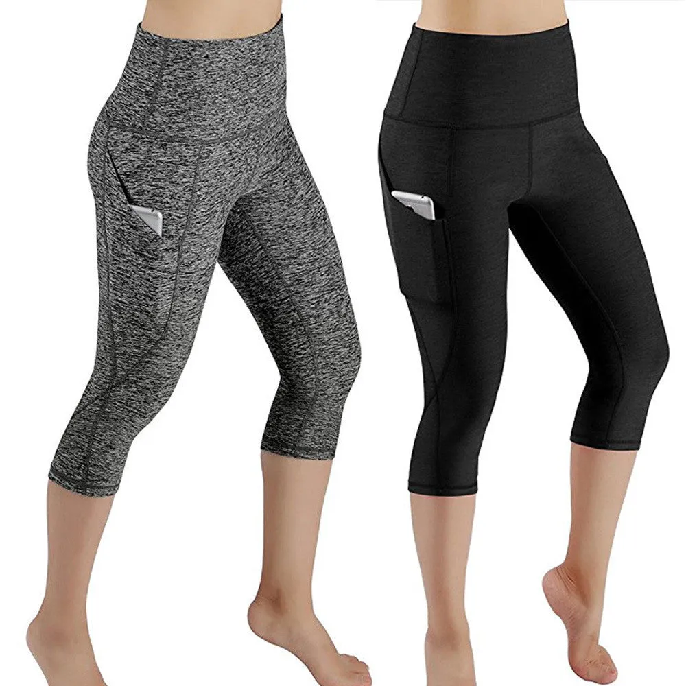 Amy Fashion - Calf-length Sport leggings Capris Pants
