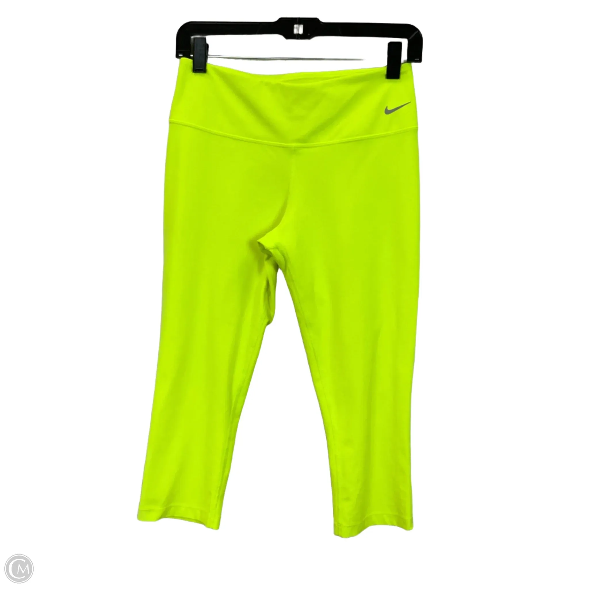 Athletic Leggings Capris By Nike In Yellow, Size: S