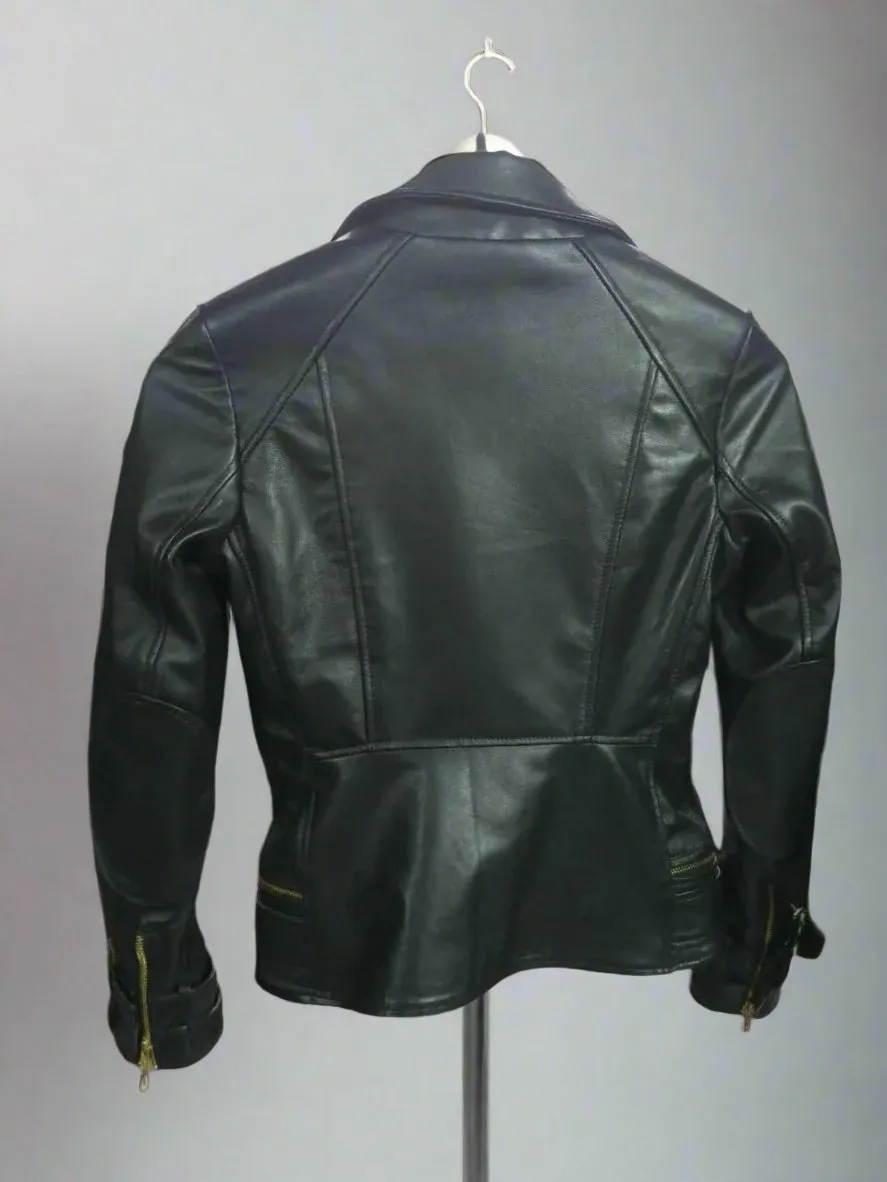 Black Biker Leather Jacket