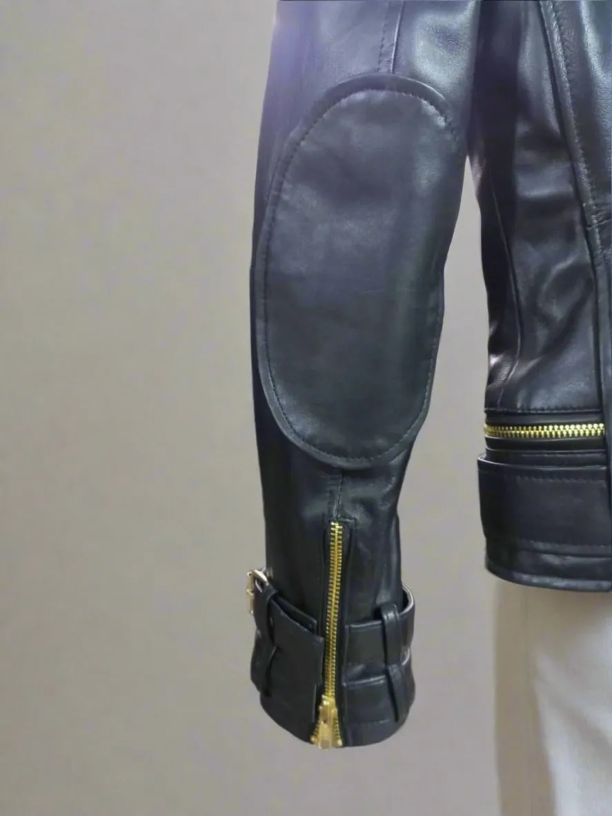 Black Biker Leather Jacket