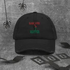 Black Lives Matter Pan African RBG Distressed Dad Hat