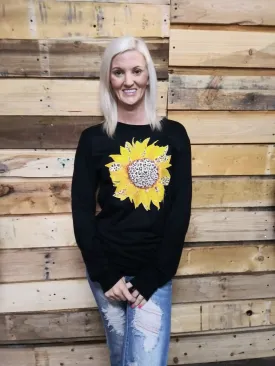 Black Sunflower Tee T9368BK