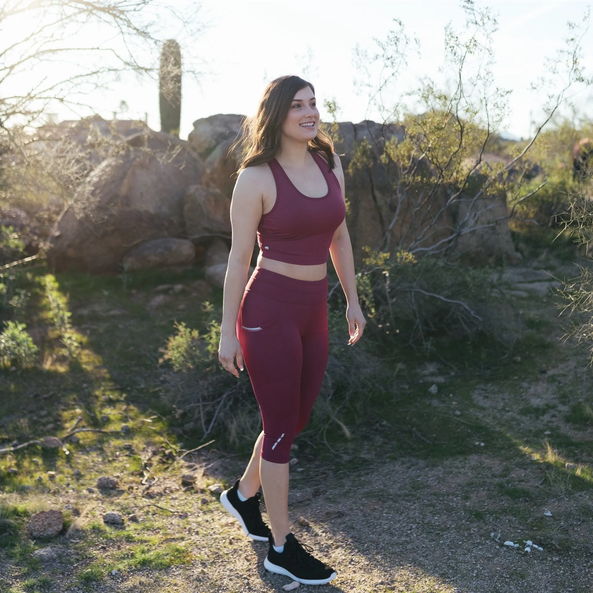 Break Free Capris - Merlot- FINAL SALE