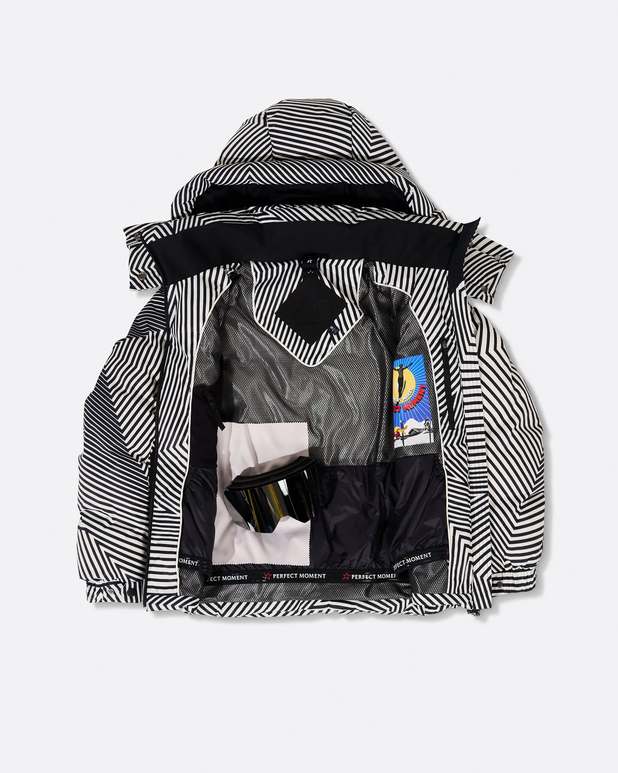 Candice Ski Parka - Wavy Star Black/Snow White