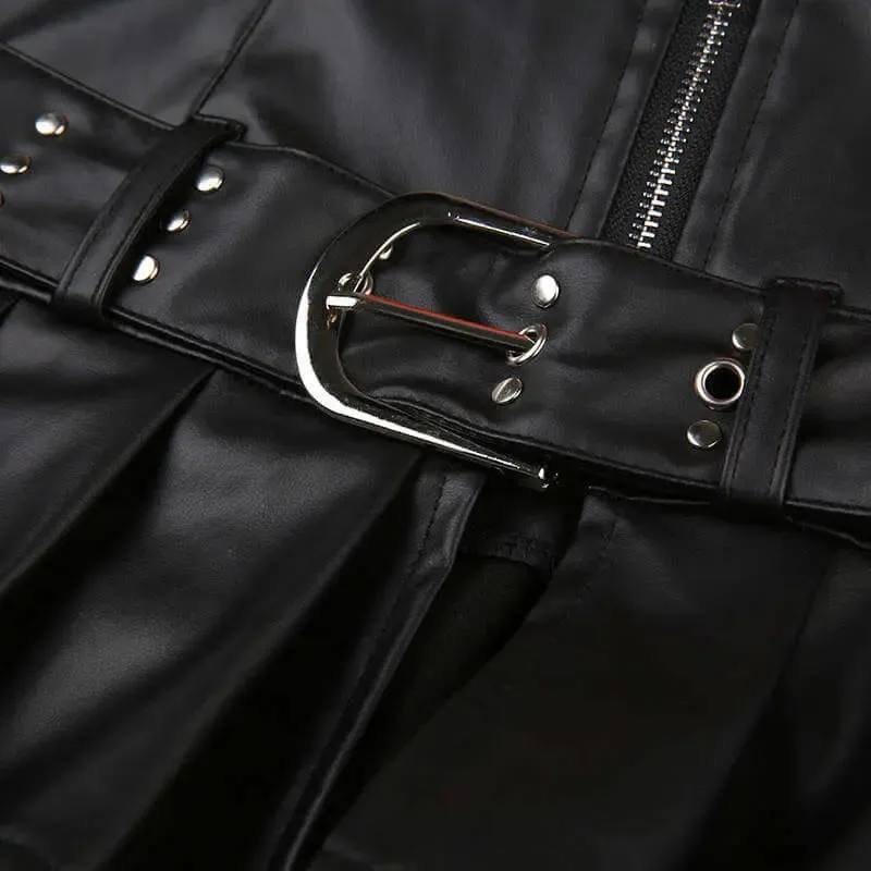 Chic Leather Short Skirt. Trending Fashionable Style