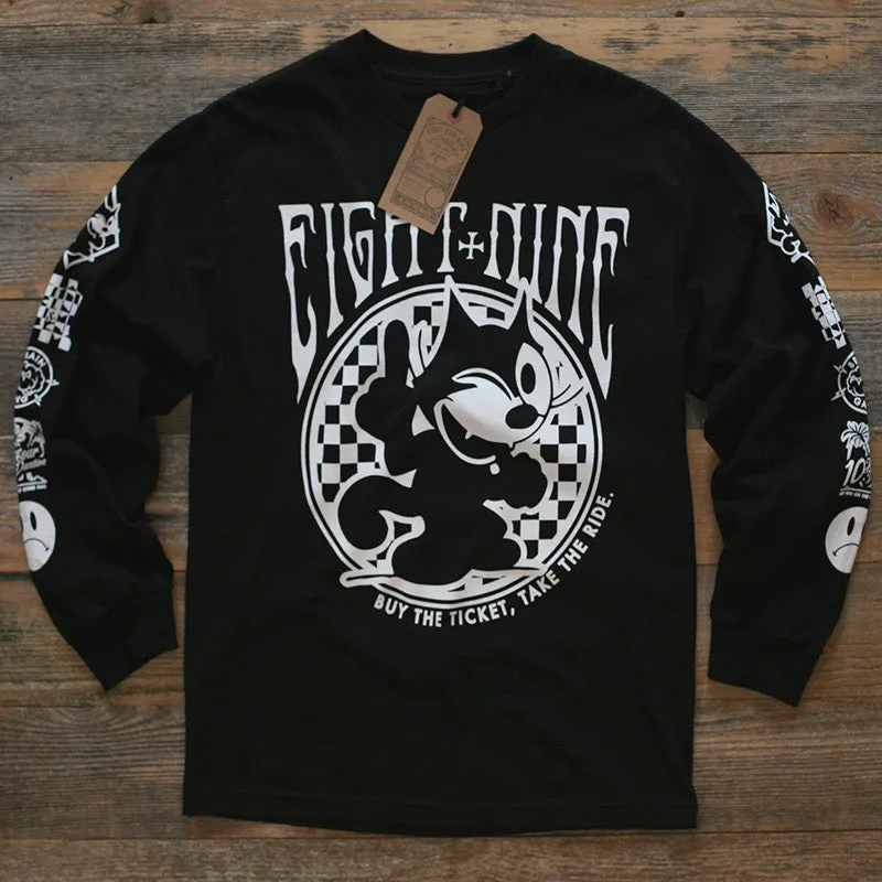 Cid Cat L/S Tee Black
