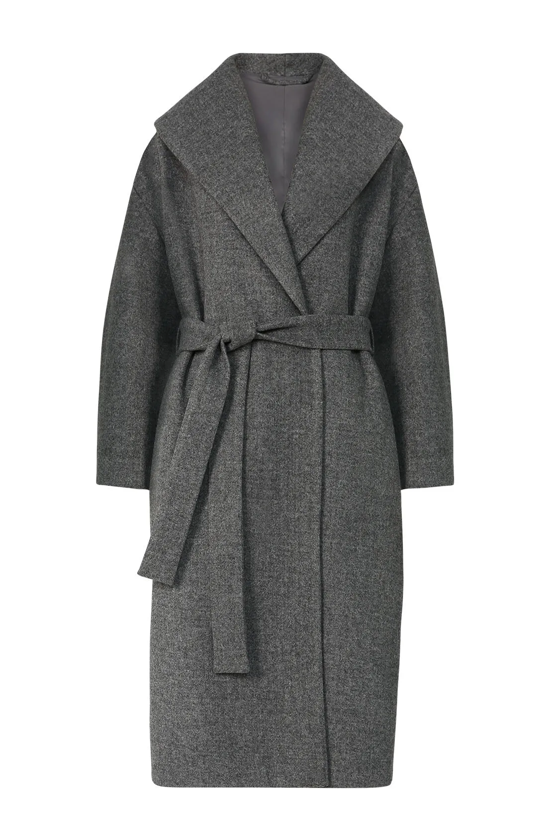 collar coat / Mid Grey