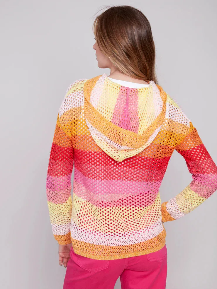 Crochet Fishnet Hoodie