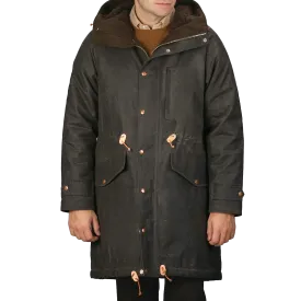 Dark Green Waxed Cotton Mountain Parka