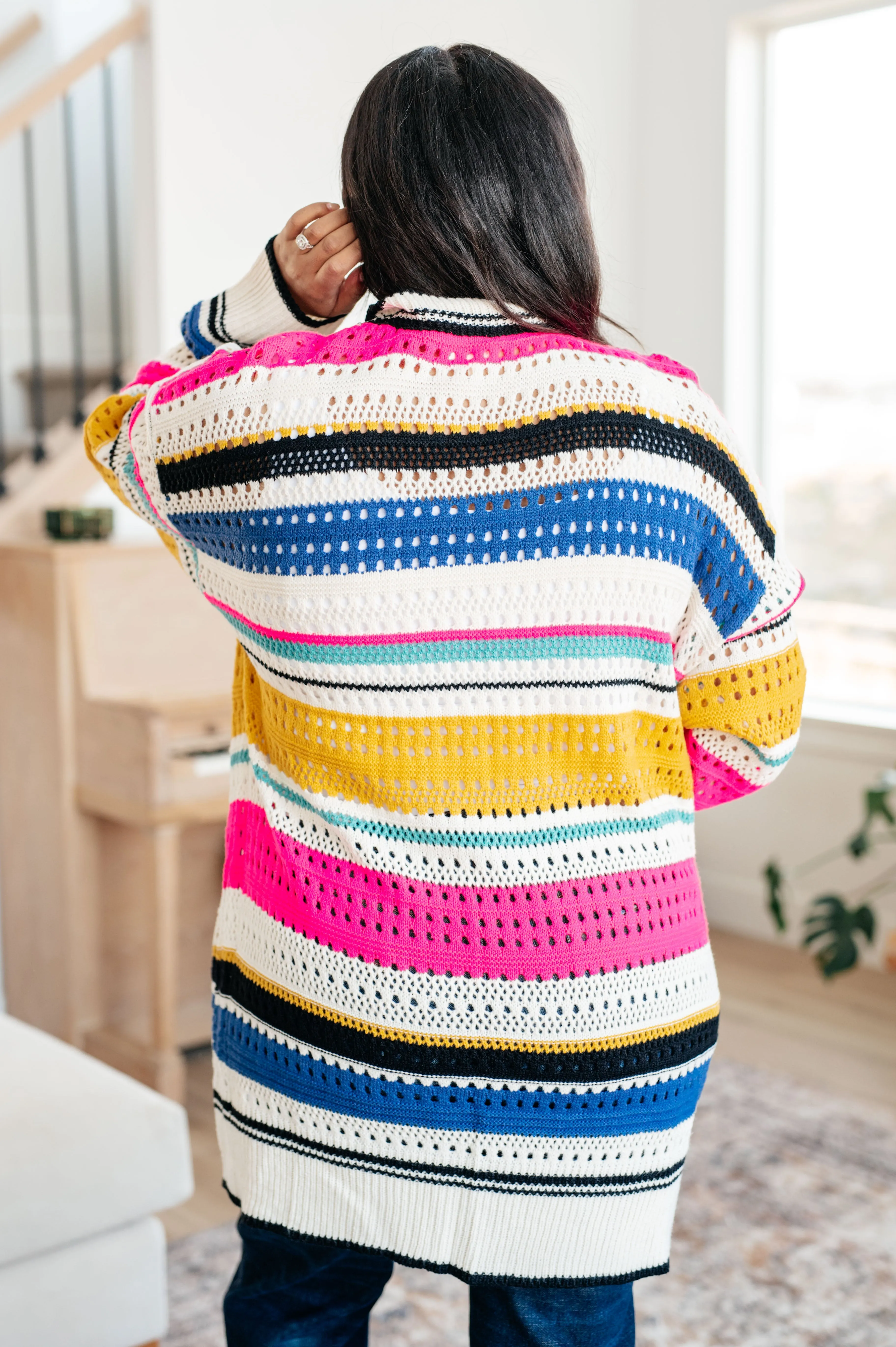 Felt Cute Knit Striped Cardigan by BiBi