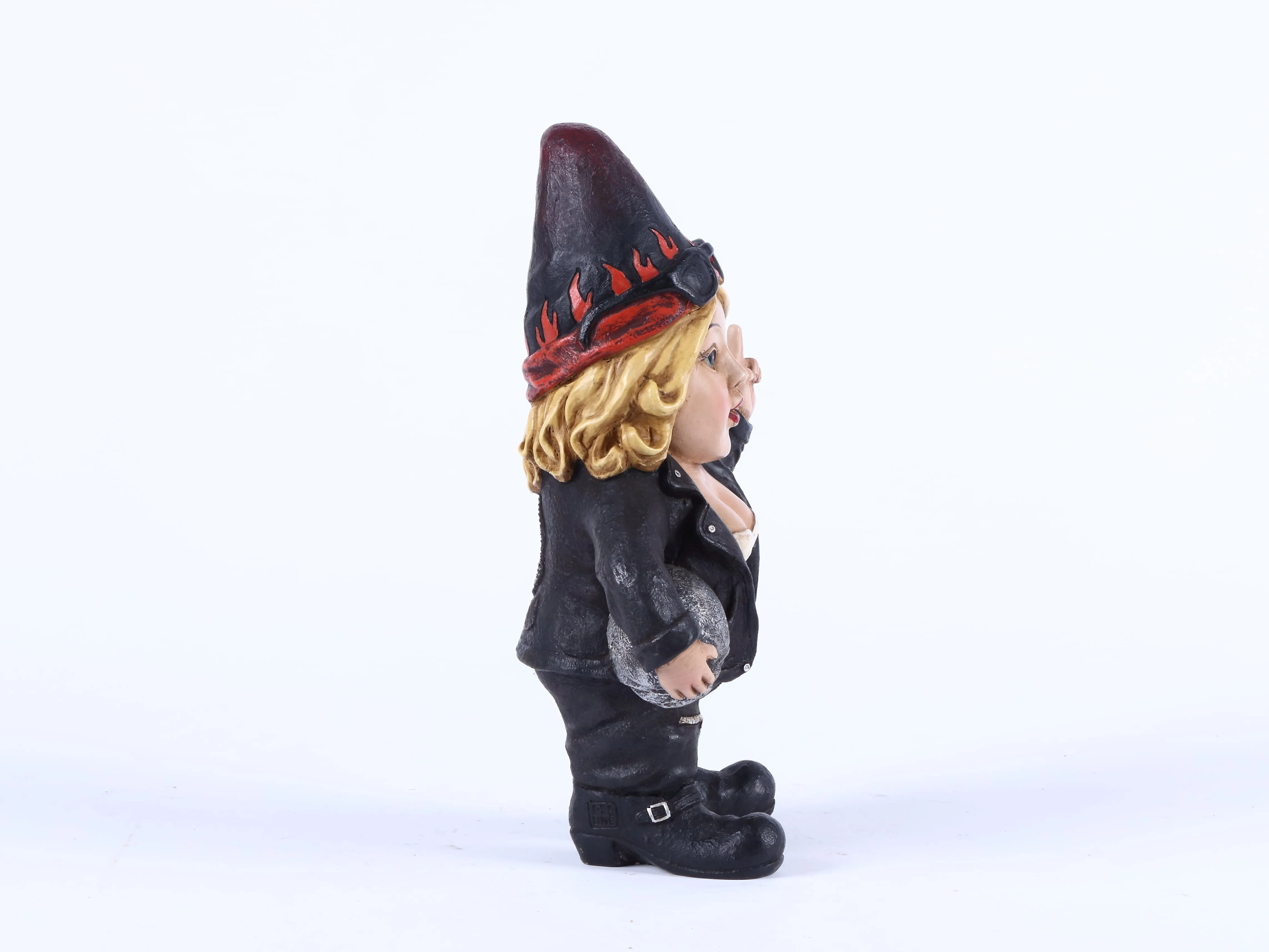 Female Biker Gnome With Helmet
