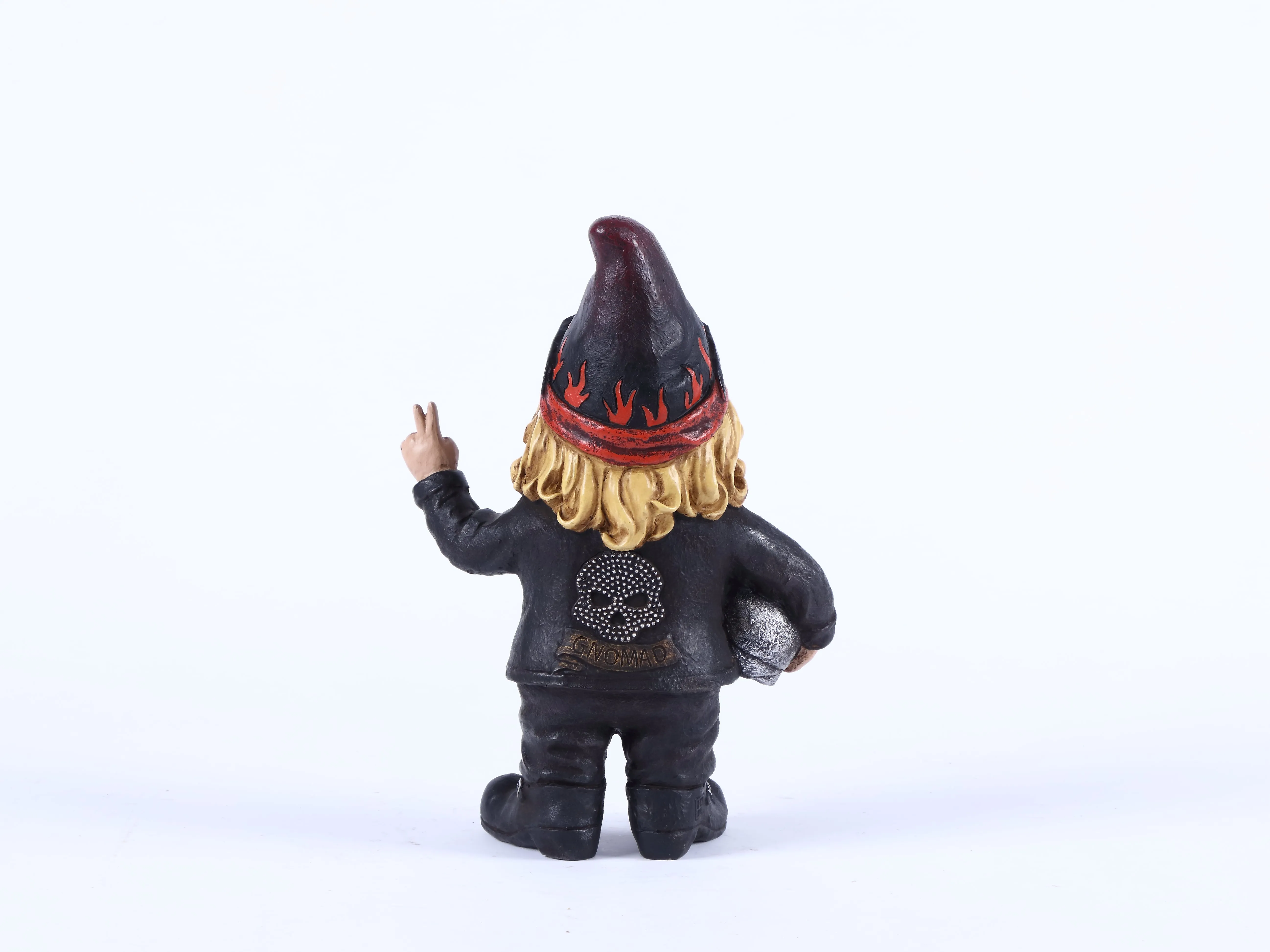 Female Biker Gnome With Helmet