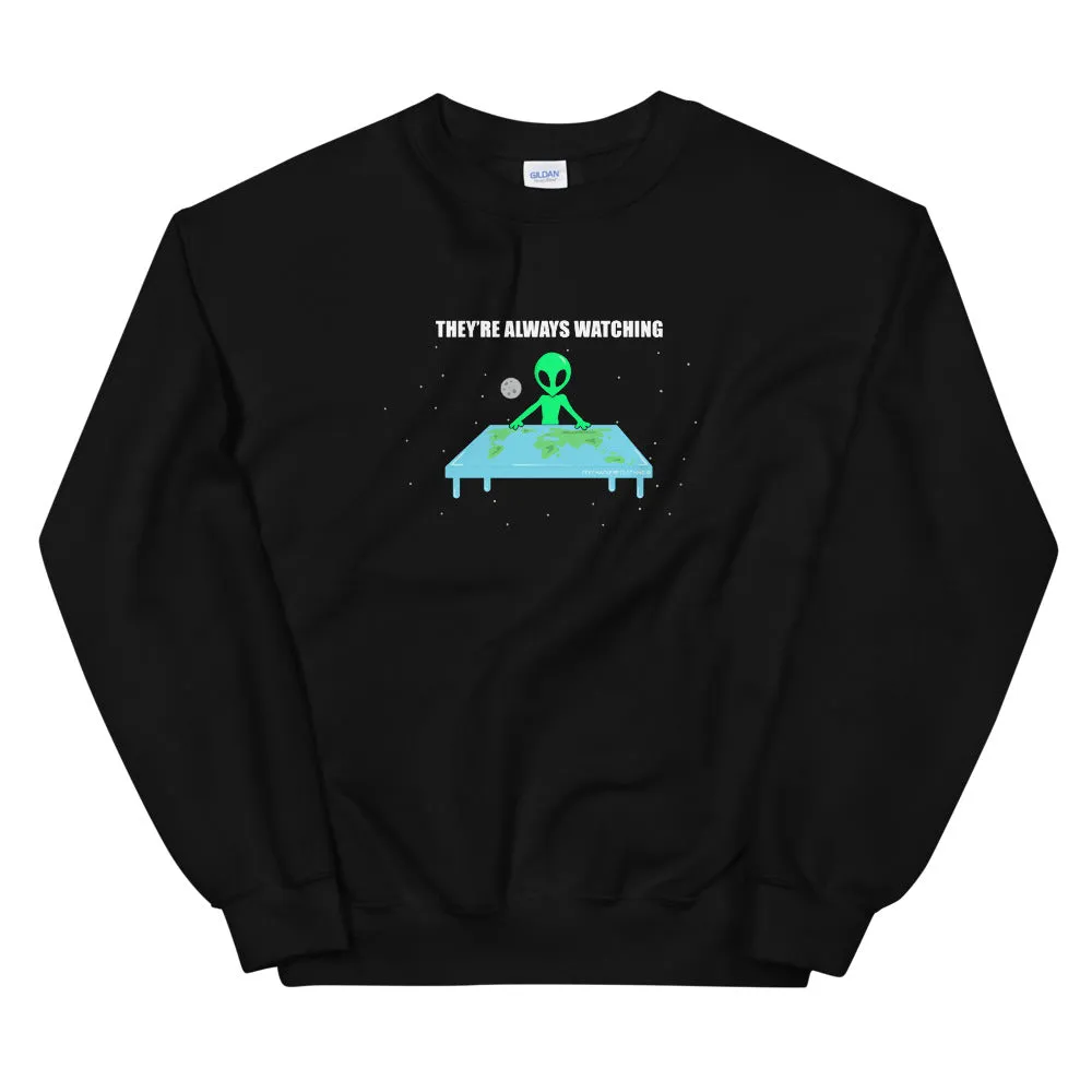 Flat Earth Alien Unisex Sweatshirts