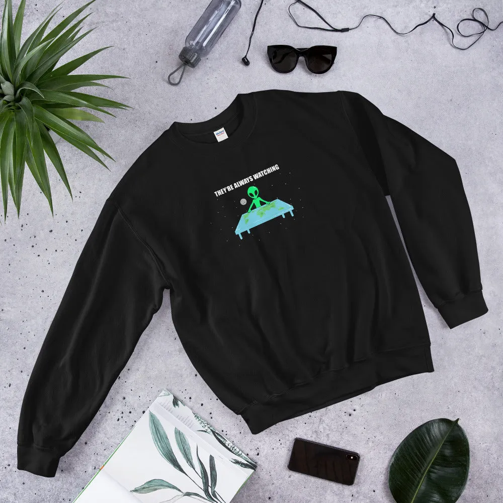 Flat Earth Alien Unisex Sweatshirts