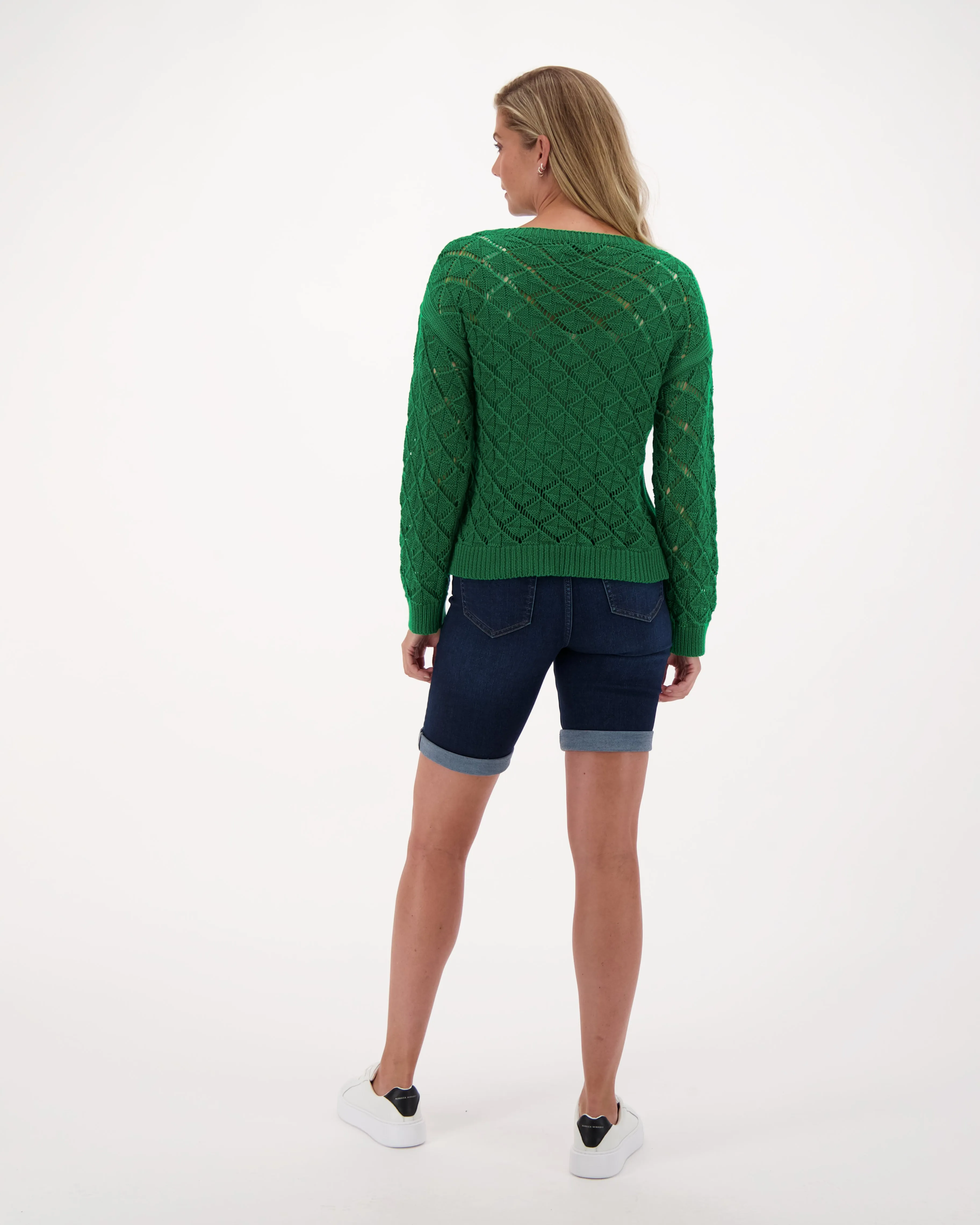 Green Crochet Sweater