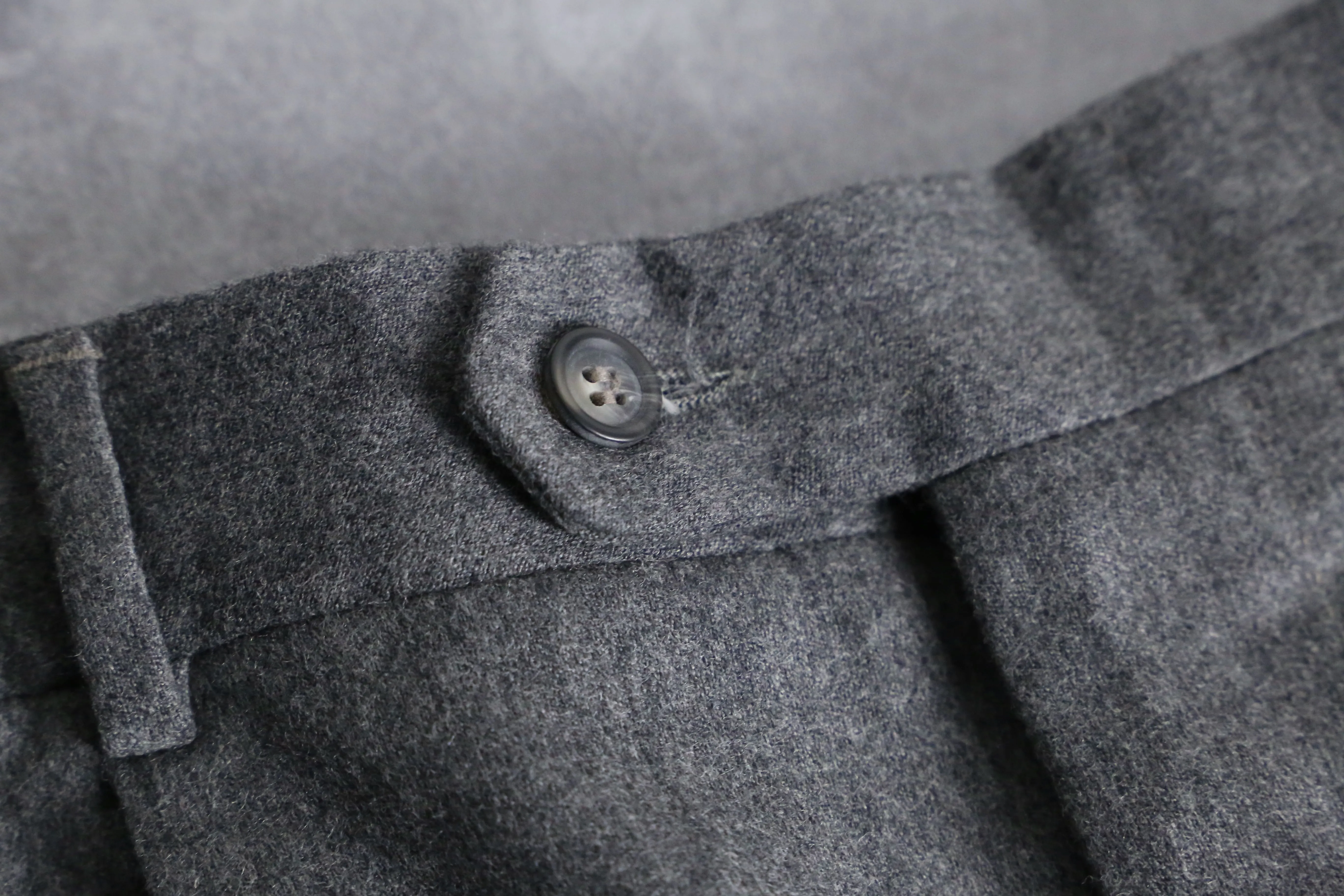 grey color wide wool slacks
