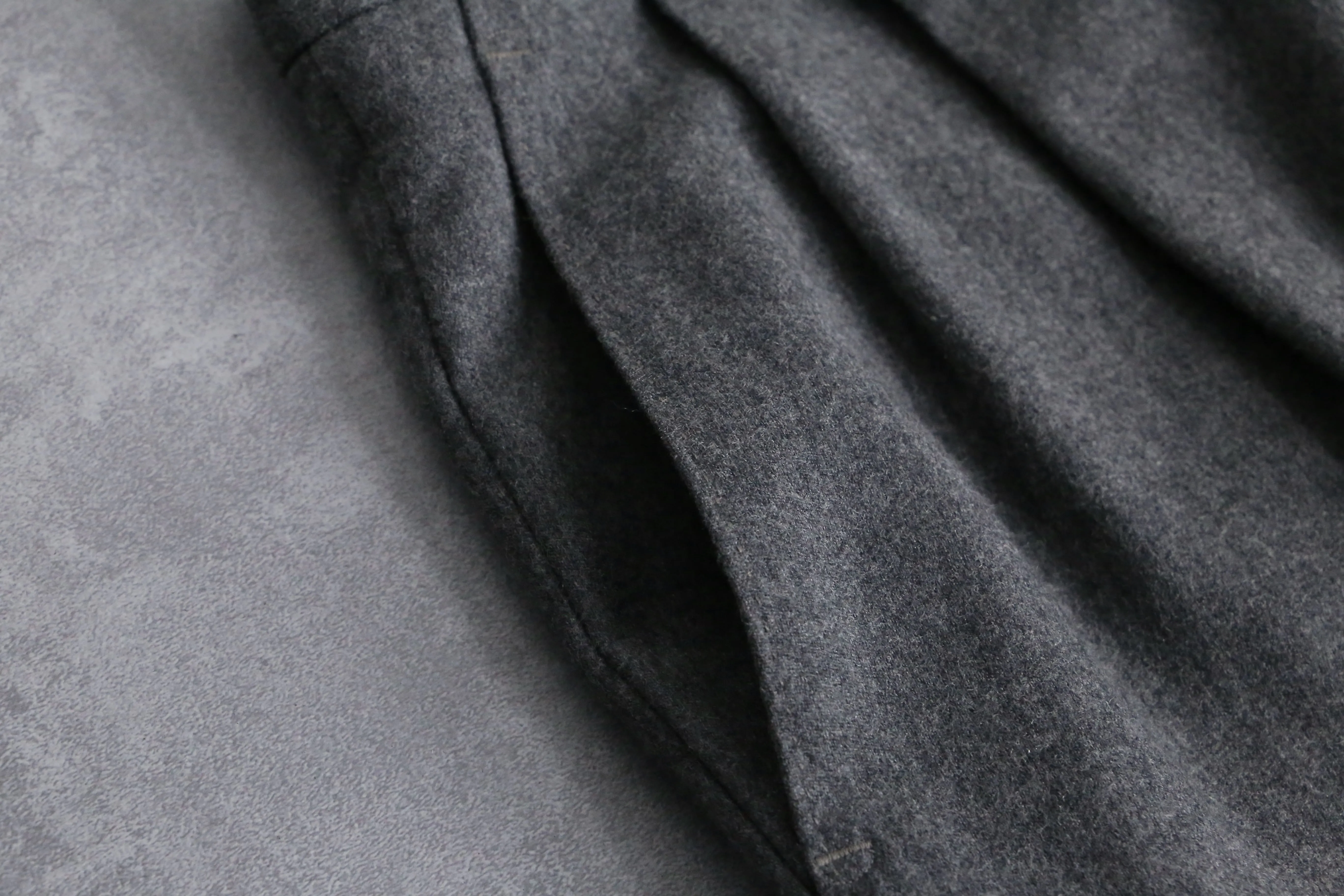 grey color wide wool slacks