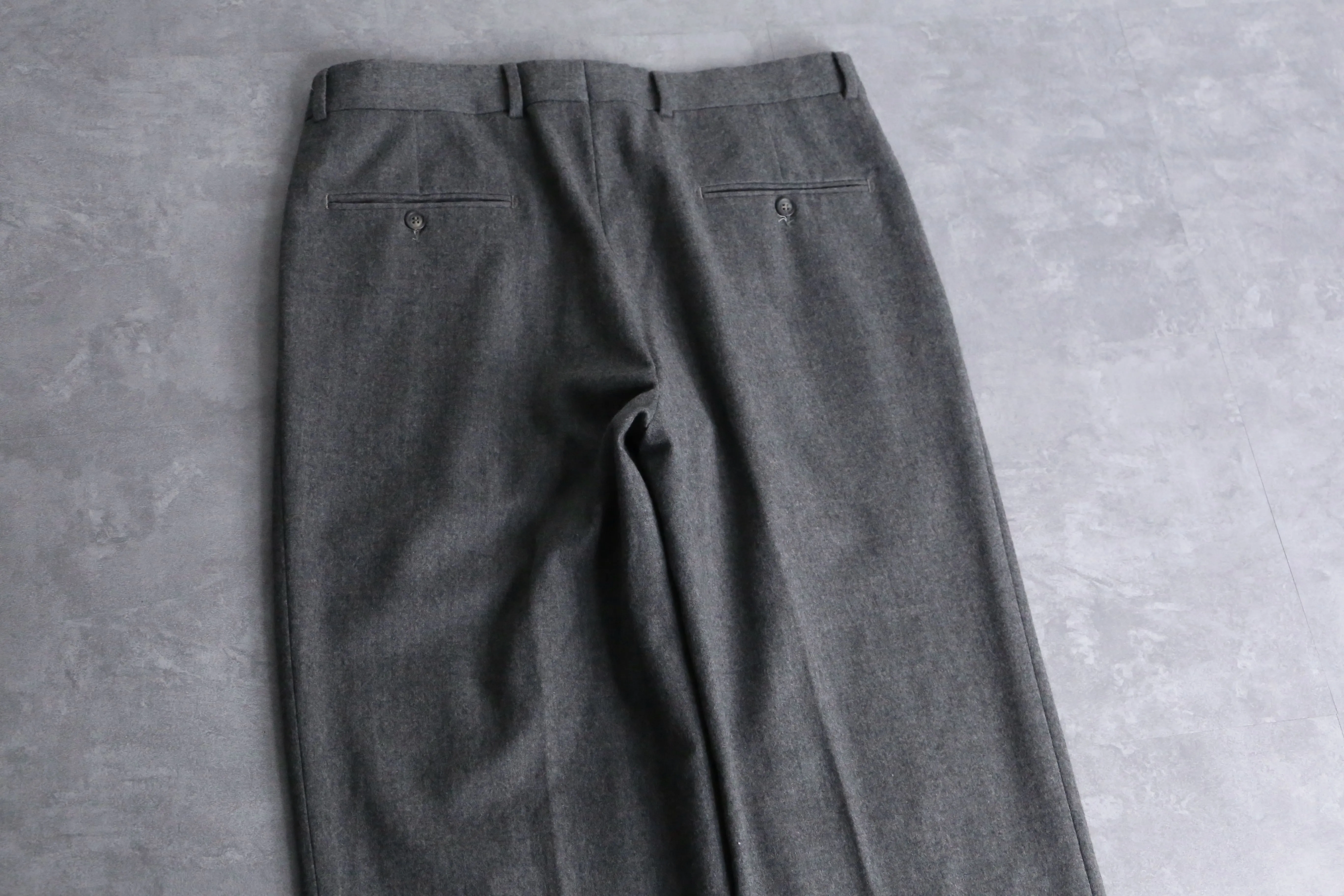 grey color wide wool slacks