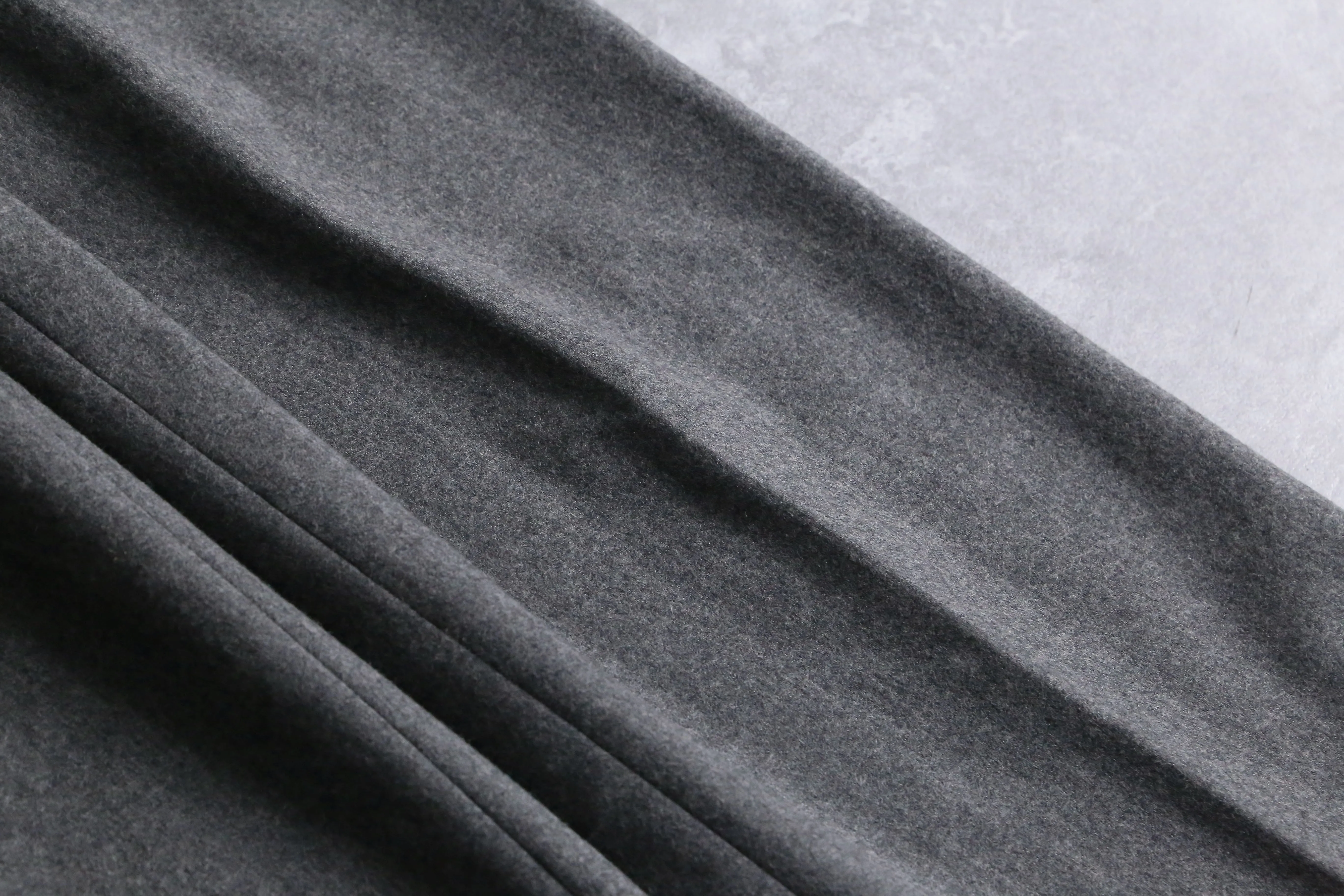grey color wide wool slacks