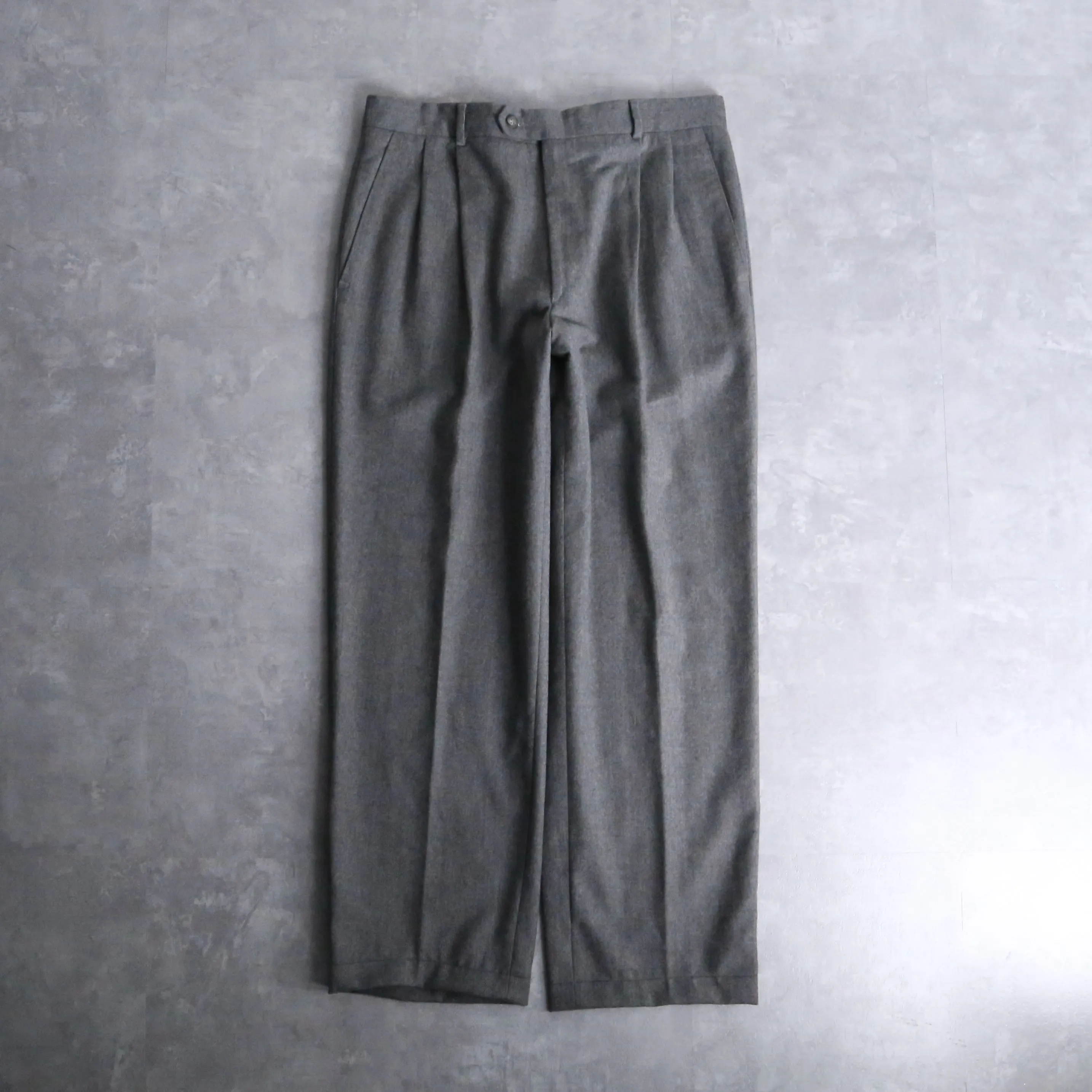 grey color wide wool slacks