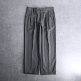 grey color wide wool slacks