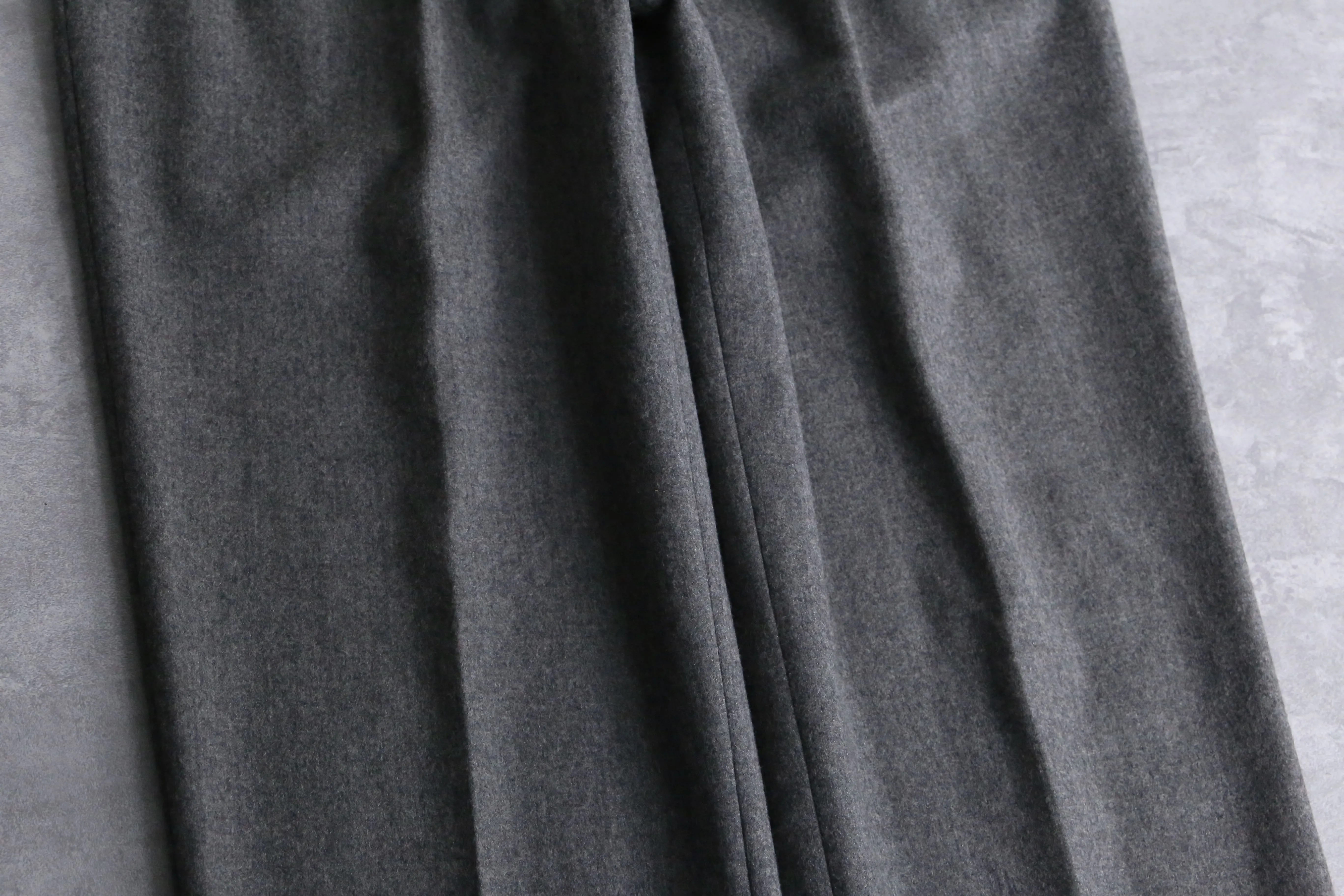 grey color wide wool slacks
