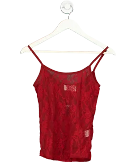 Hosbjerg Red Valentina Lace Top UK S
