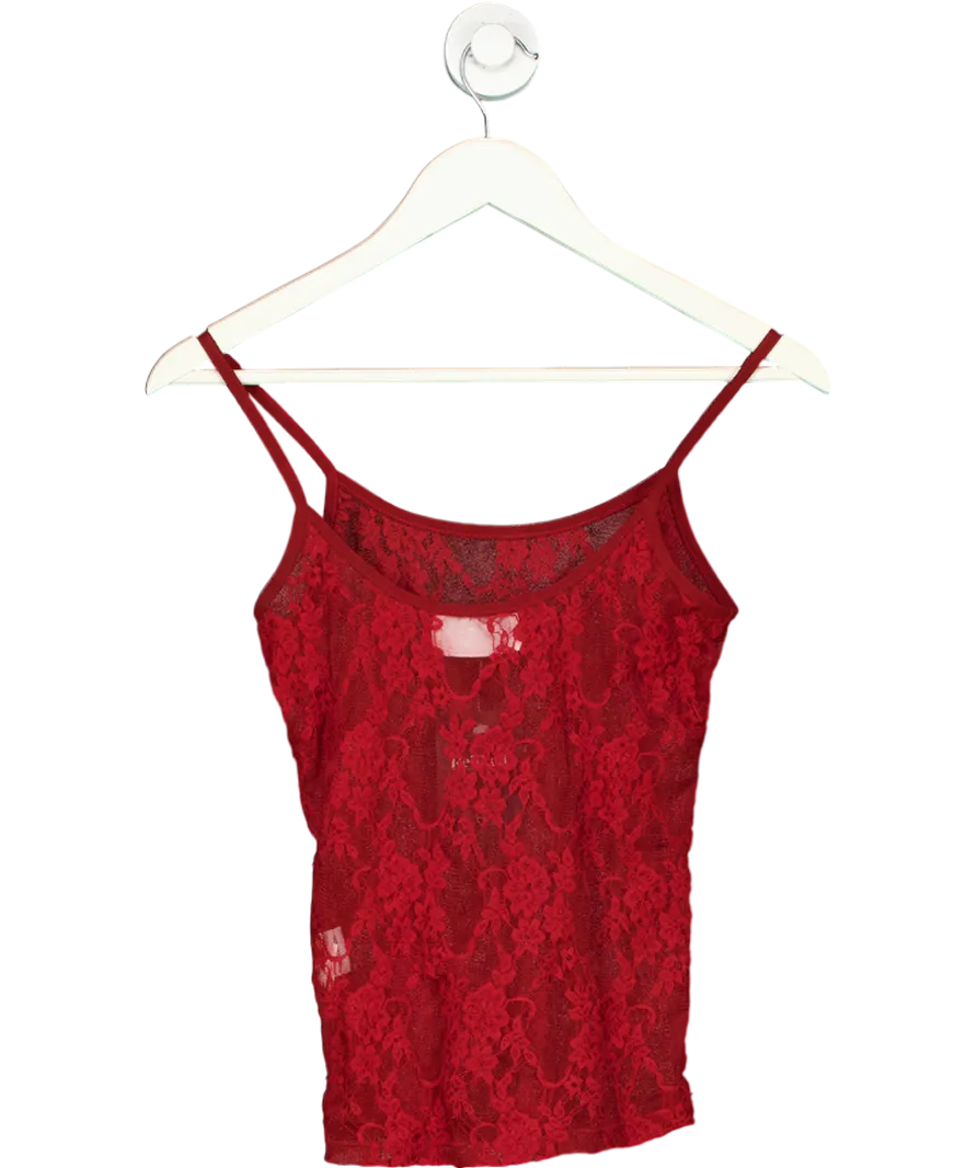 Hosbjerg Red Valentina Lace Top UK S