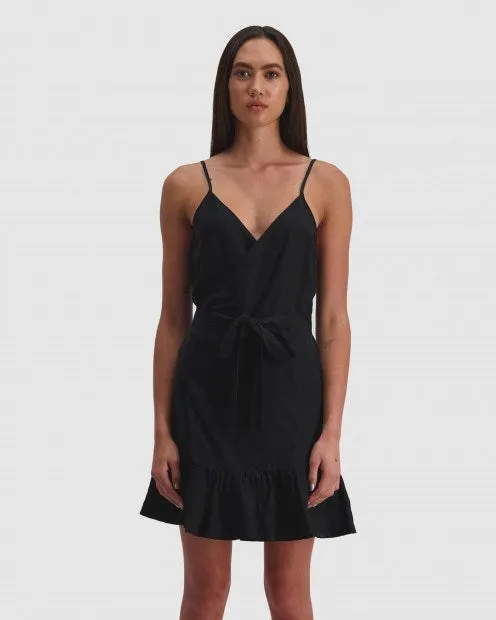 Huffer Fame Wrap Dress Black