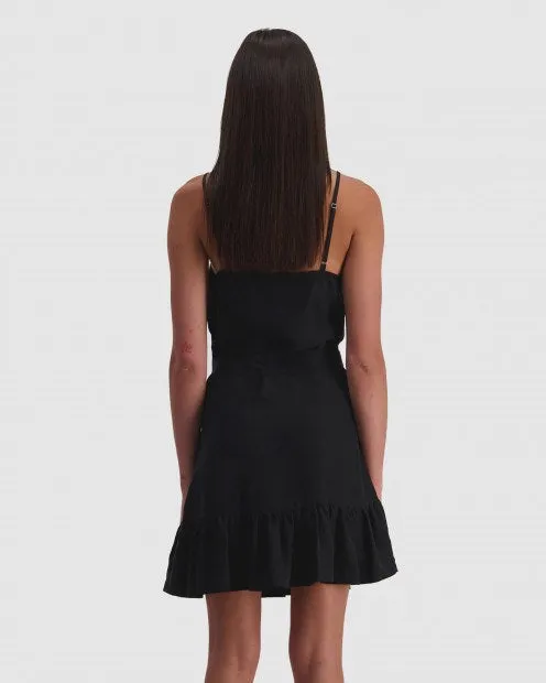 Huffer Fame Wrap Dress Black