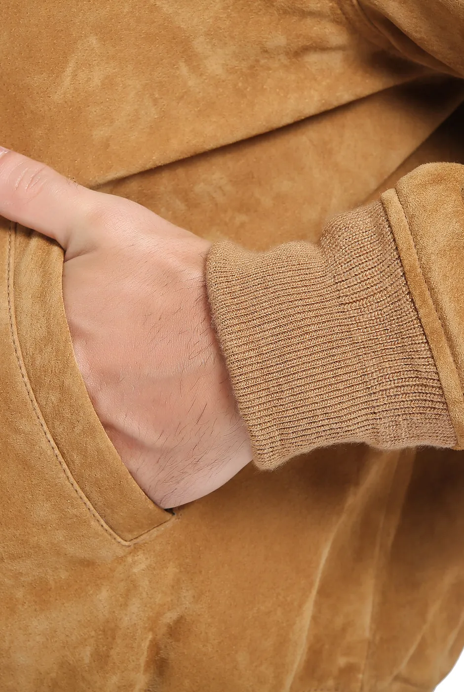 Landing Leathers Men WWII Suede Leather Tanker Jacket