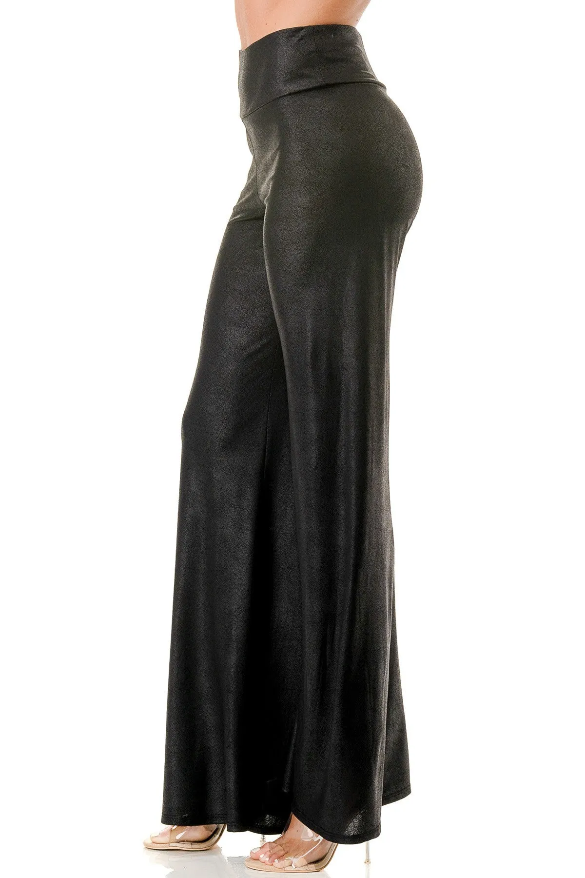 Leather Look Palazzo Pants