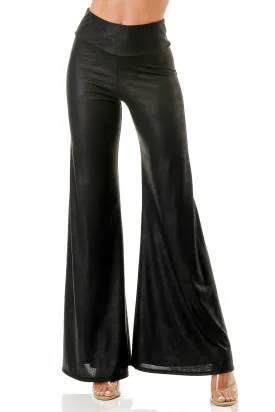 Leather Look Palazzo Pants