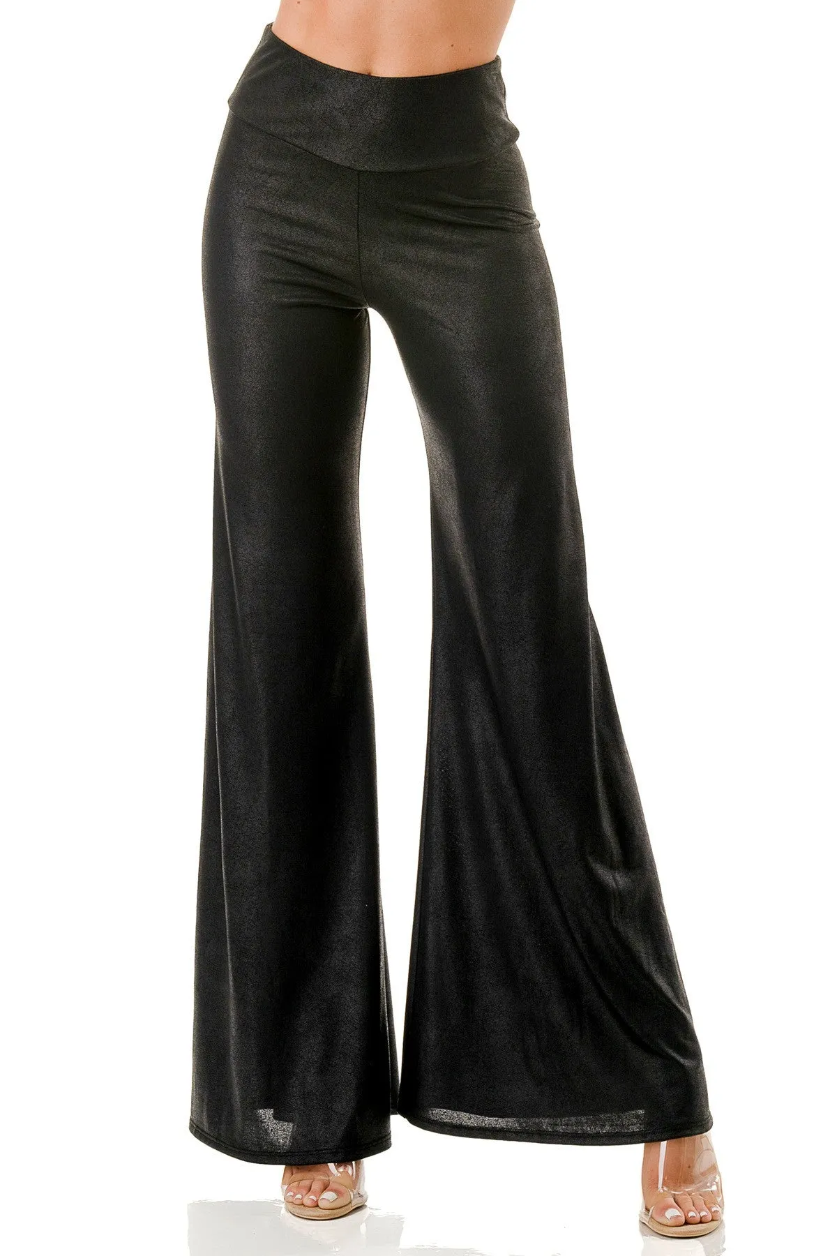 Leather Look Palazzo Pants
