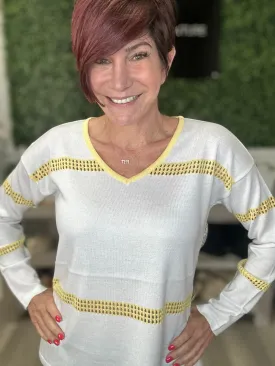 Lemon V Neck Sweater