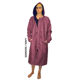Maroon/Navy SS Swim Parka