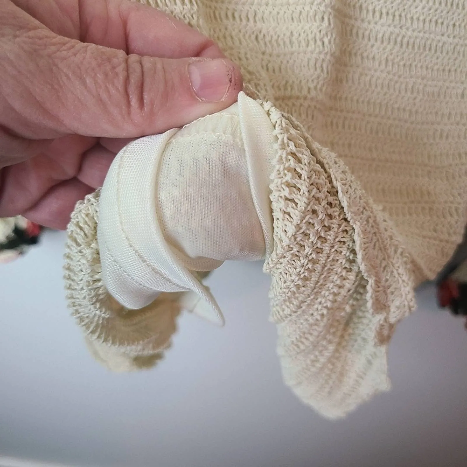Michelle Renee Knit Crocheted Appliqued Sweater