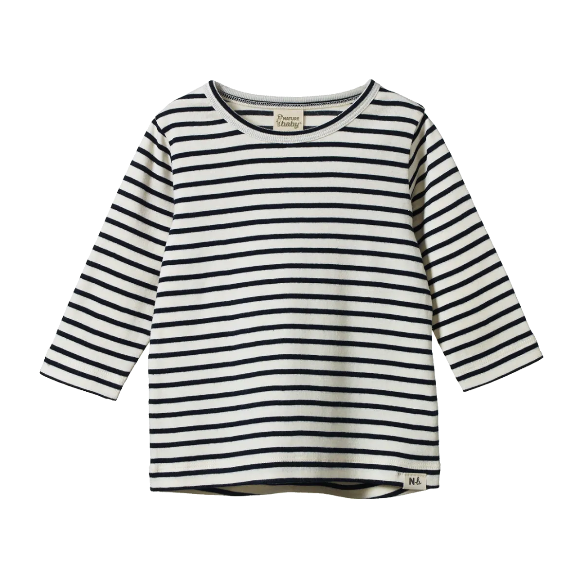Nature Baby Long Sleeve River Tee - Navy Sailor Stripe