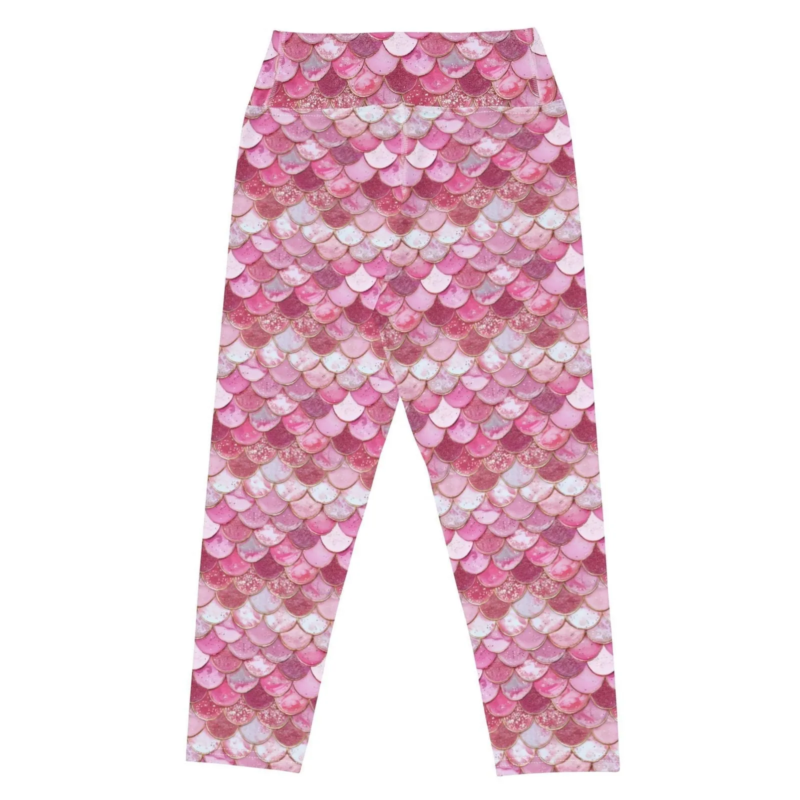 Pink Pearl Mermaid Capri Swim Leggings