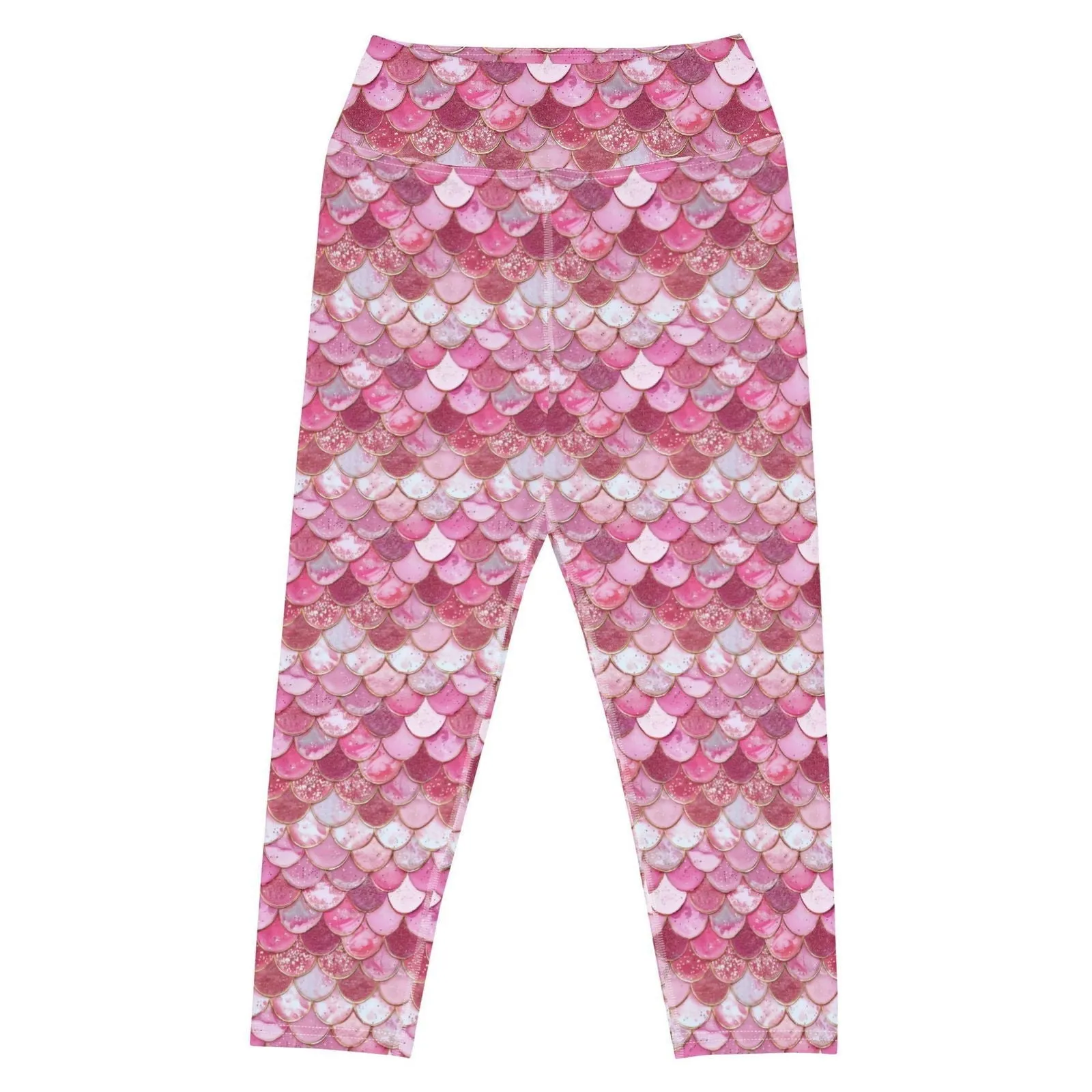 Pink Pearl Mermaid Capri Swim Leggings
