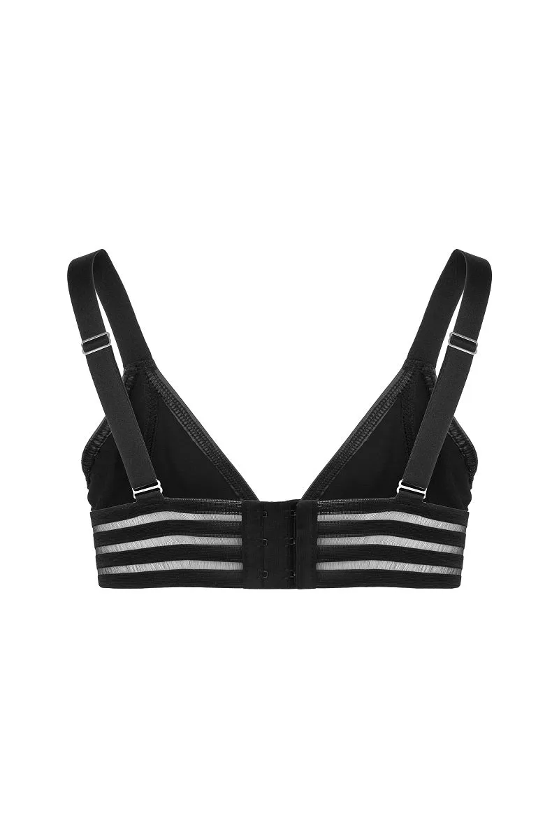 Powerwetlook bralette with elastic tape