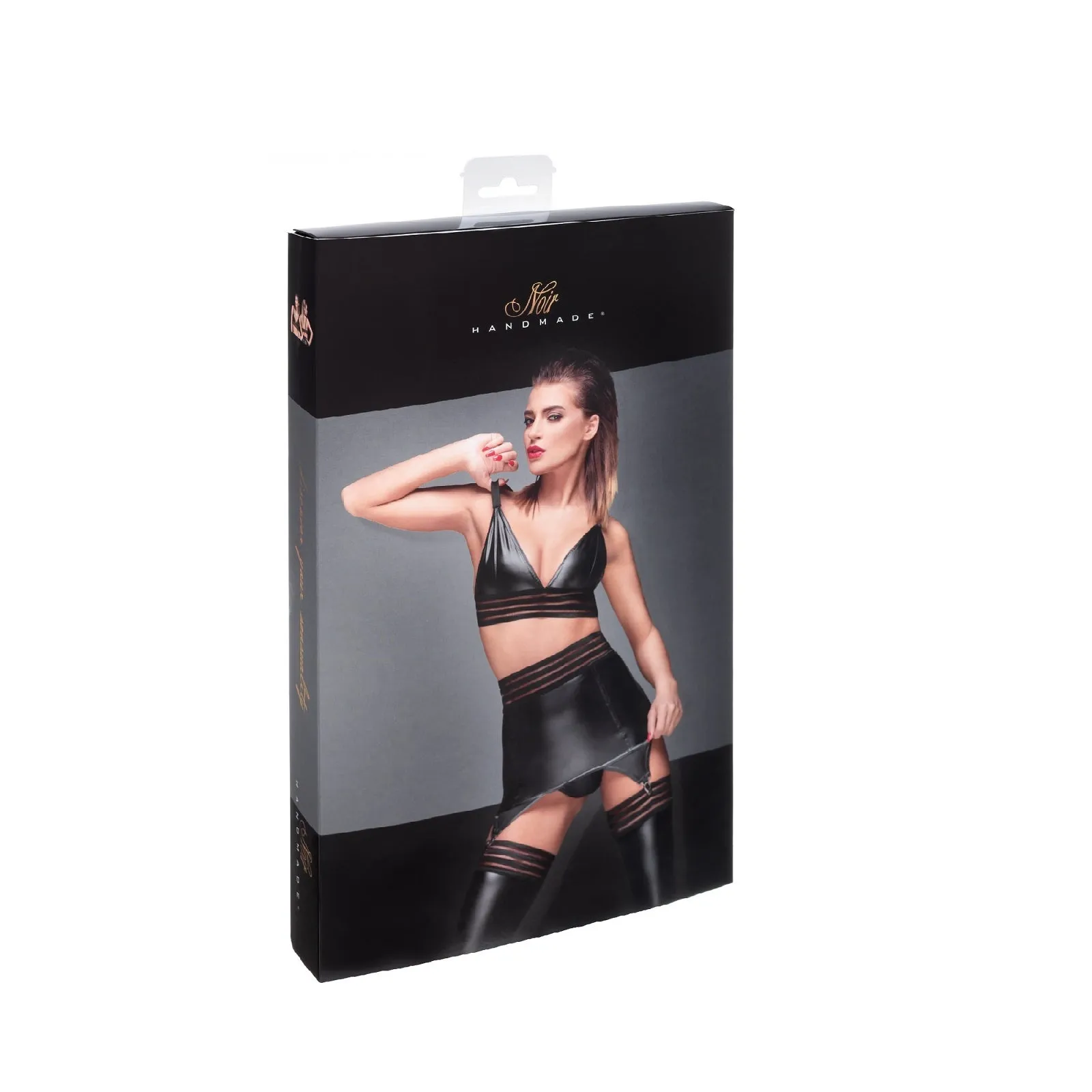 Powerwetlook bralette with elastic tape