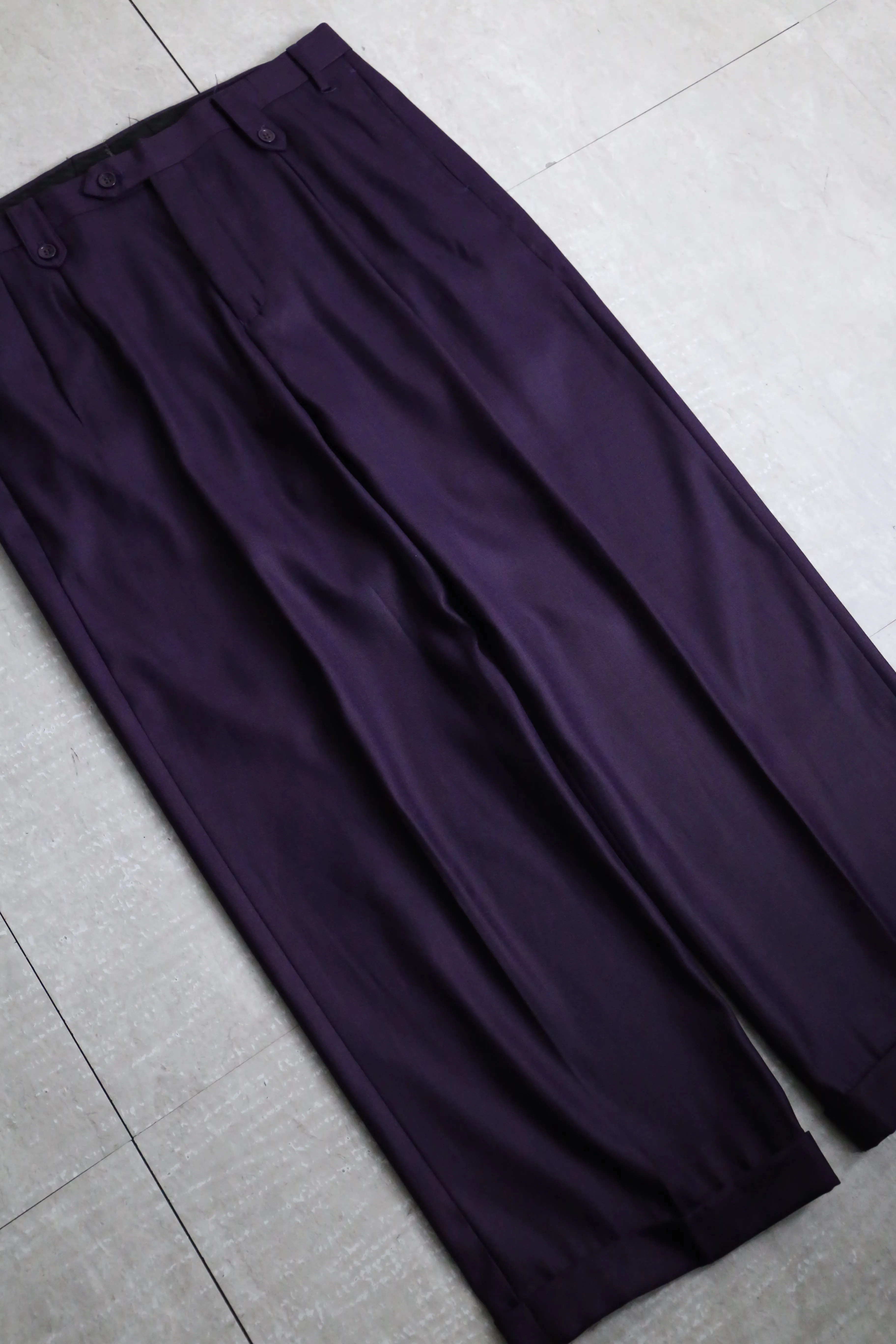 “PRONTI” purple wide slacks
