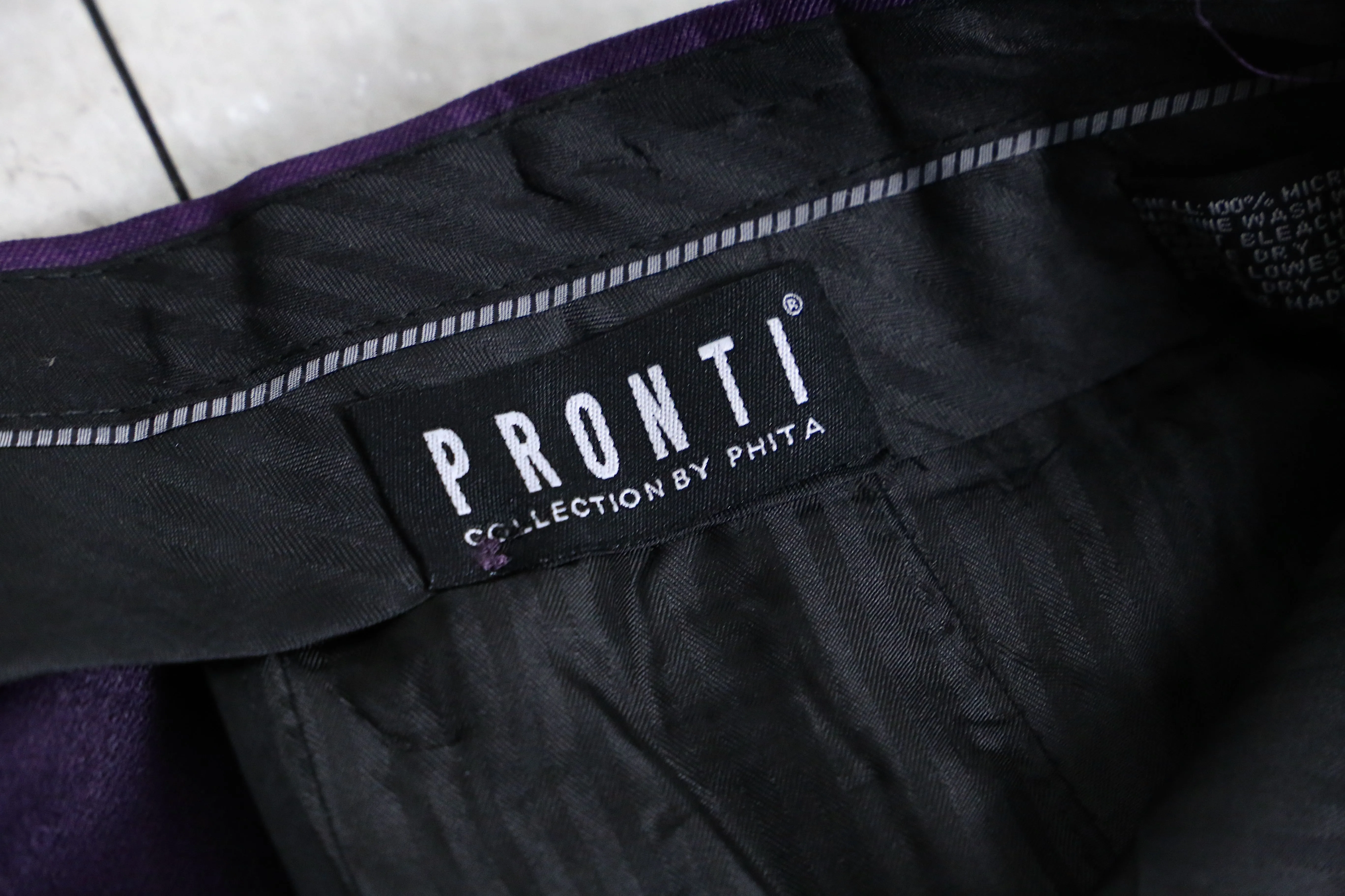 “PRONTI” purple wide slacks