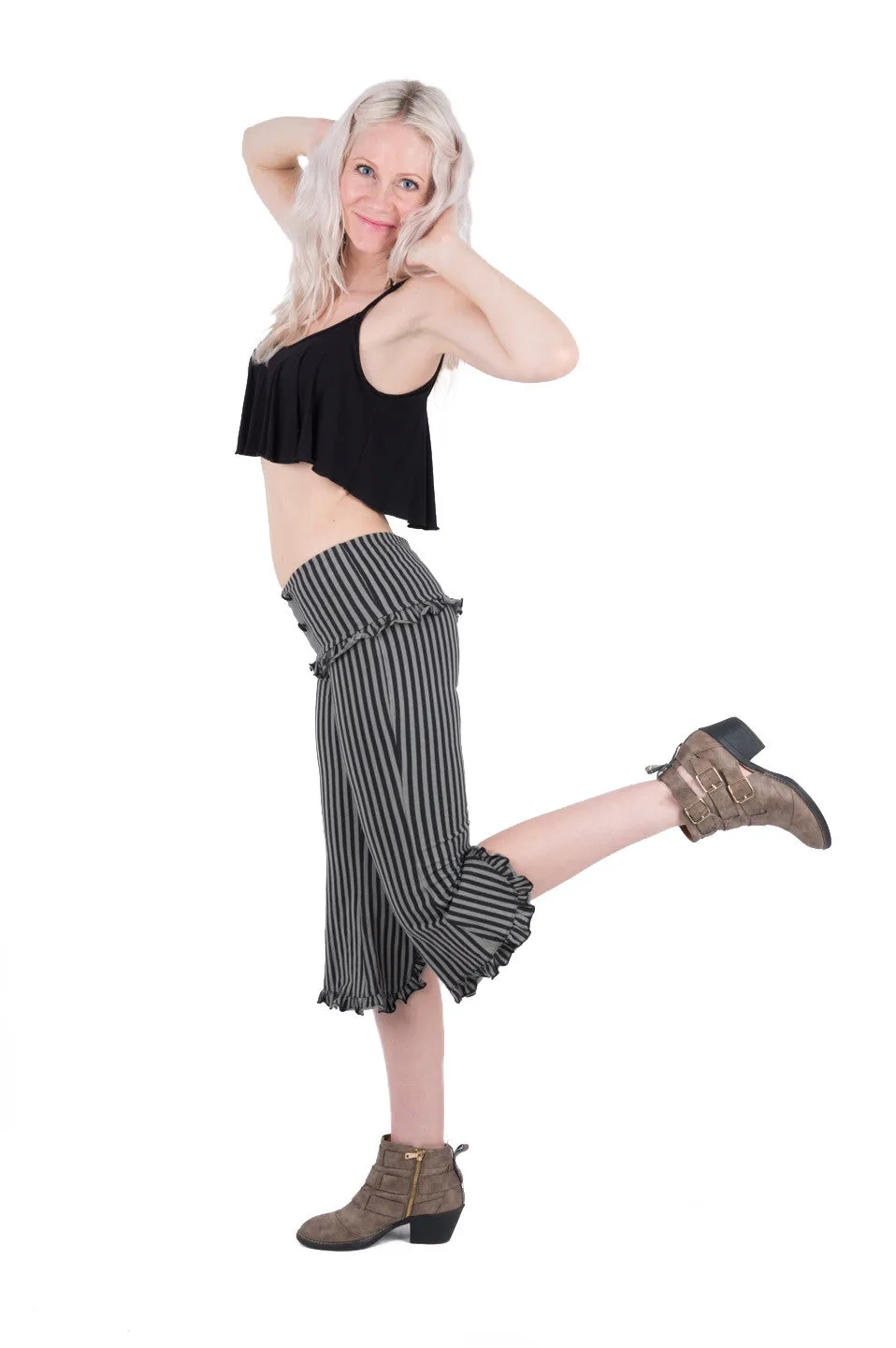 Ruffle Capri Stripe