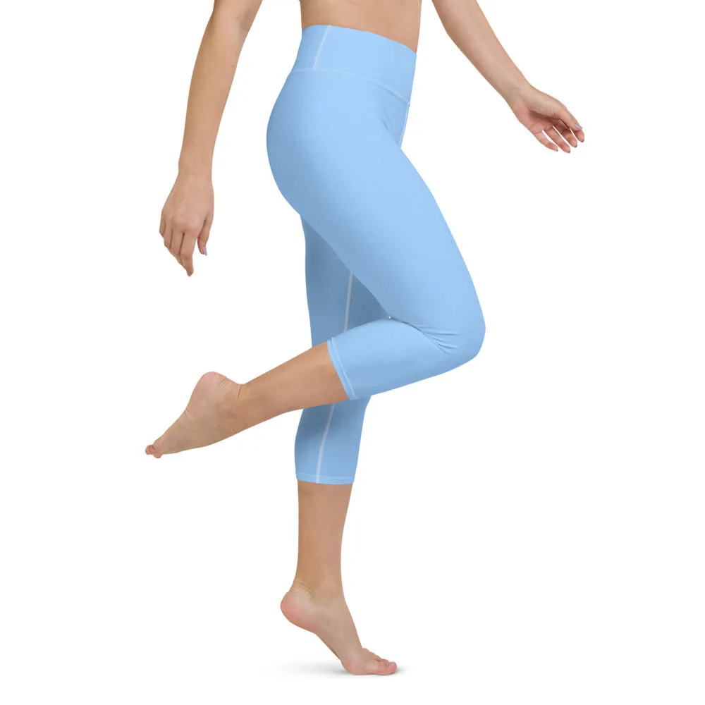 Sky Blue High Waist Capri
