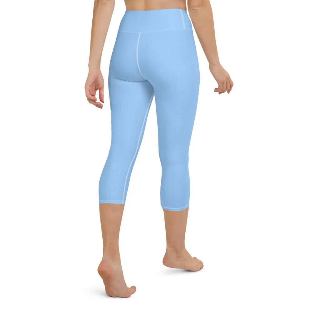 Sky Blue High Waist Capri
